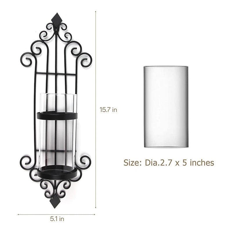 Elegant wall-mounted candle stand for romantic interiors.