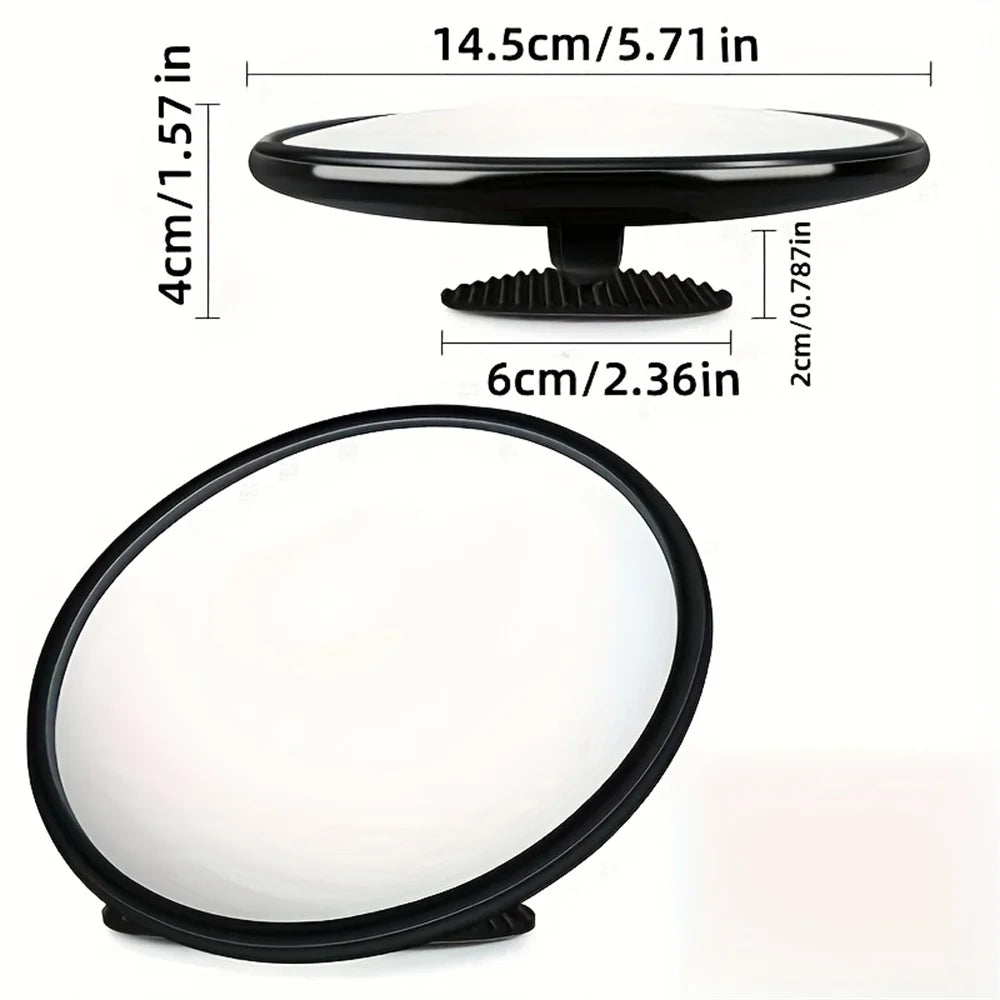 Modern round decorative mirror for home and retail display.