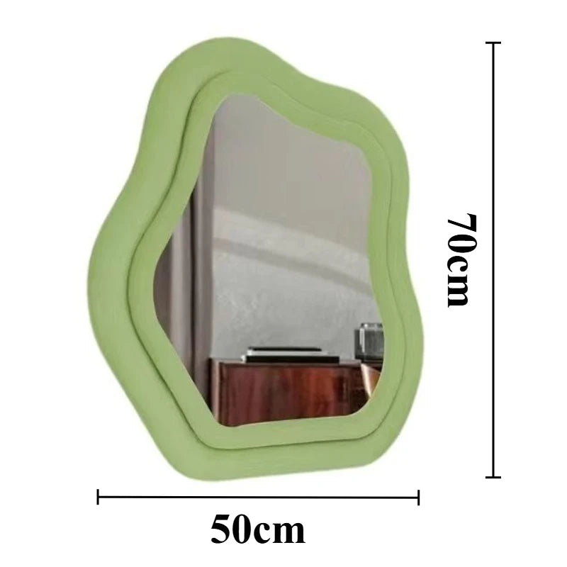 Stylish wavy modern wall mirror for home decoration.