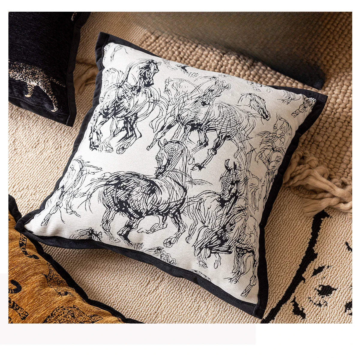 Stylish animal print pillow cover for modern homes.