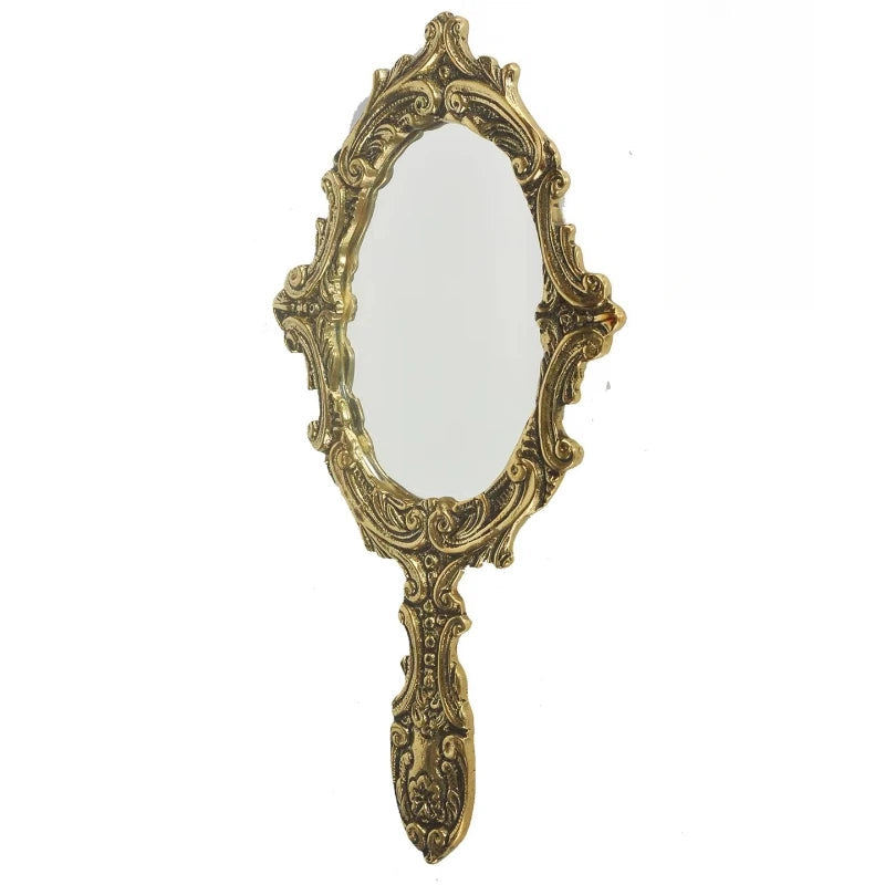 European baroque aesthetic mirror with luxury gold finish.