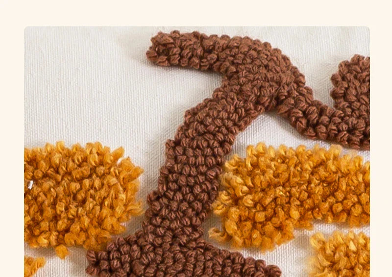 Halloween pumpkin velvet pillow cover with bat embroidery