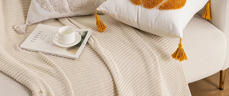 Thanksgiving pumpkin decorative pillow cover with rustic tassels