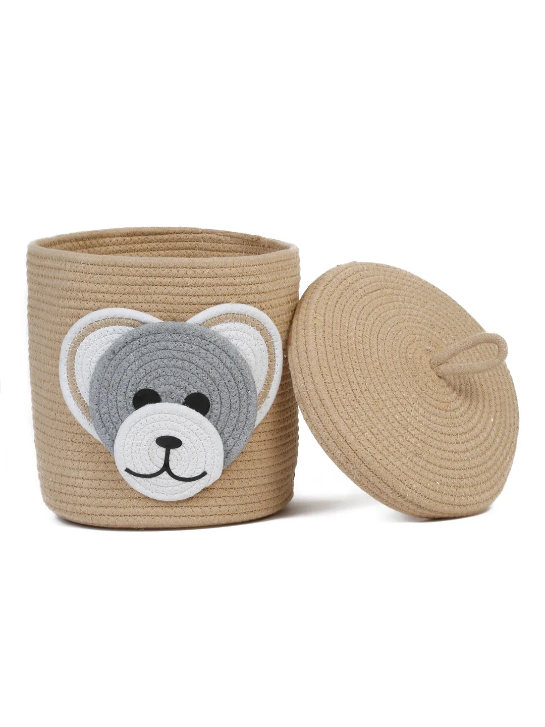 Cute teddy bear motif storage hamper for kids