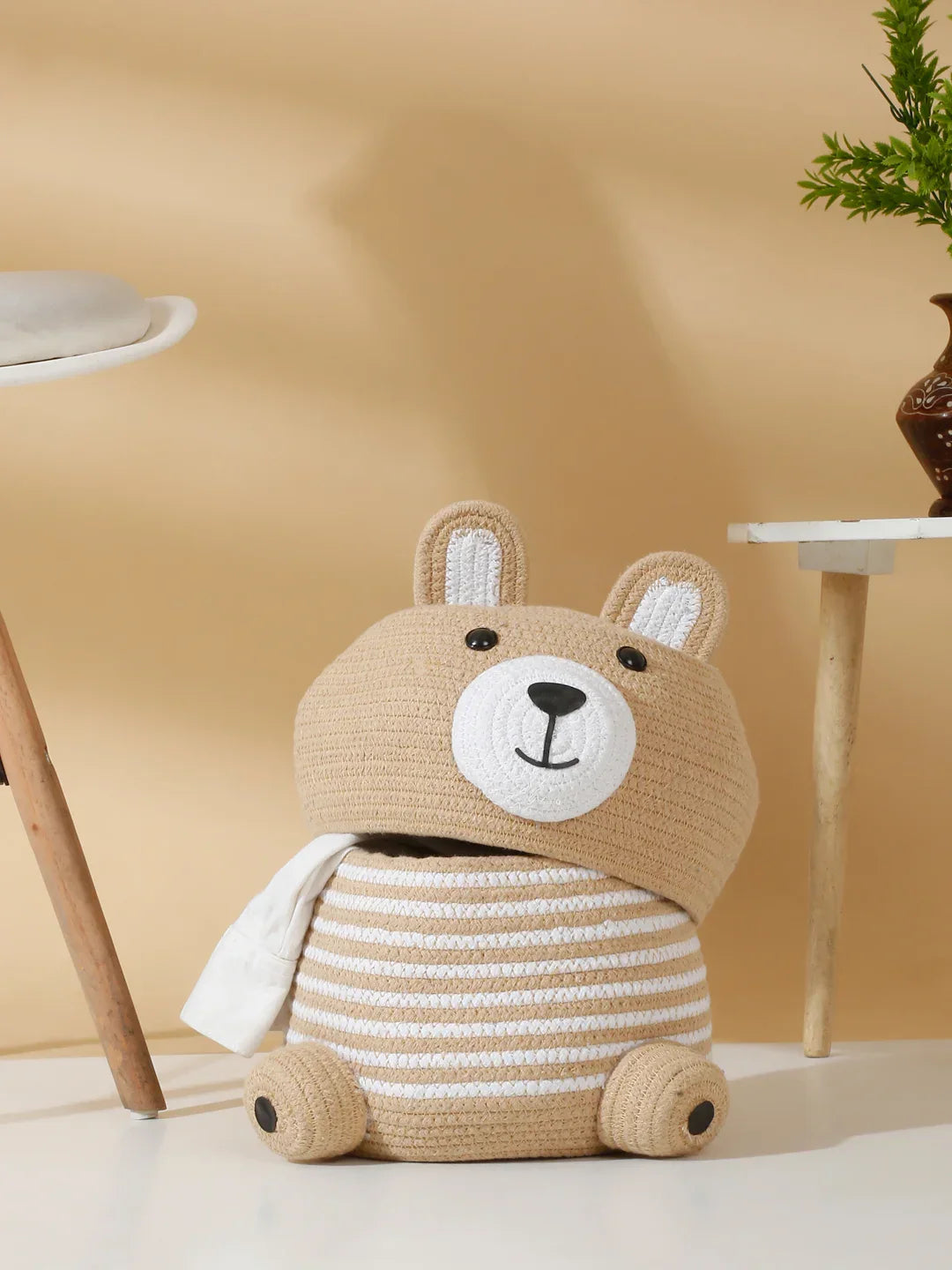 Cute teddy bear laundry basket for nursery