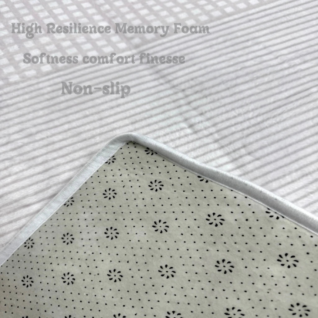 Half-round boho rug with vibrant mandala pattern.