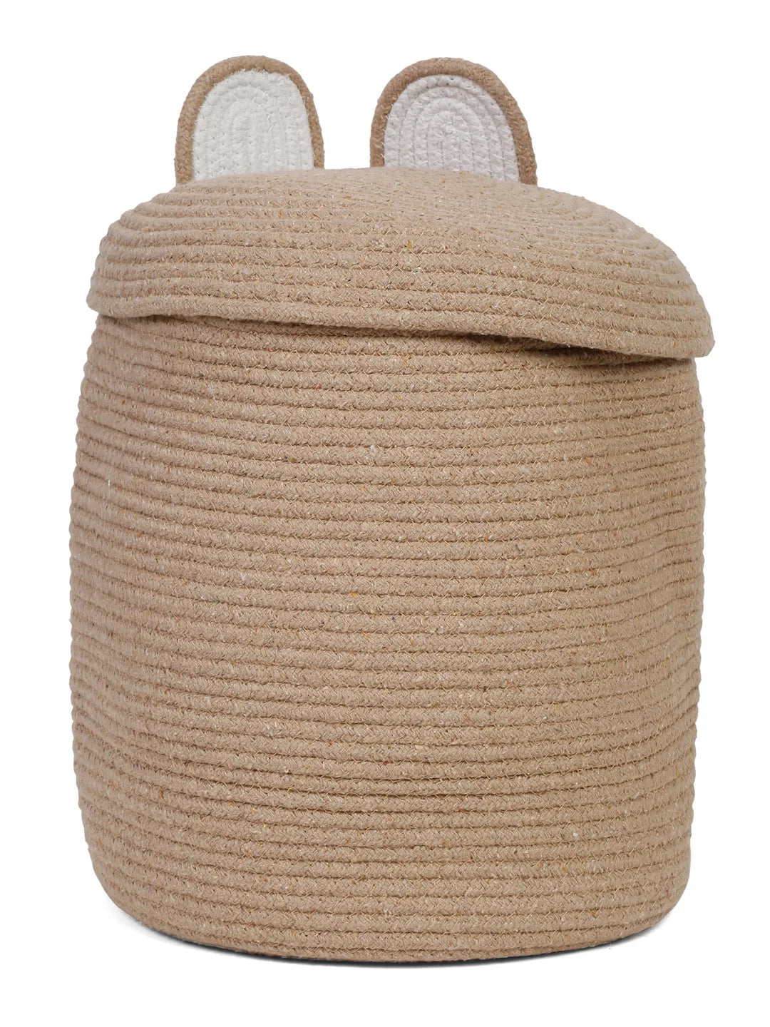 Foldable bear face storage basket for toys