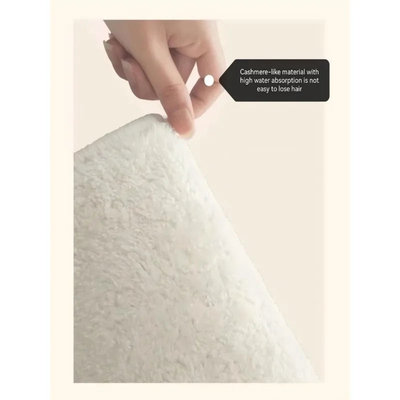 Machine Washable Bathroom Rug with Cute Cartoon Patterns.