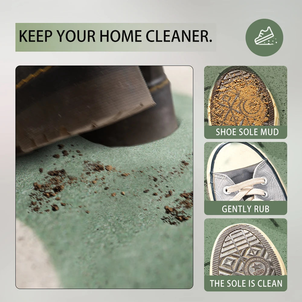 Durable indoor outdoor mat with nature pattern for front doors.