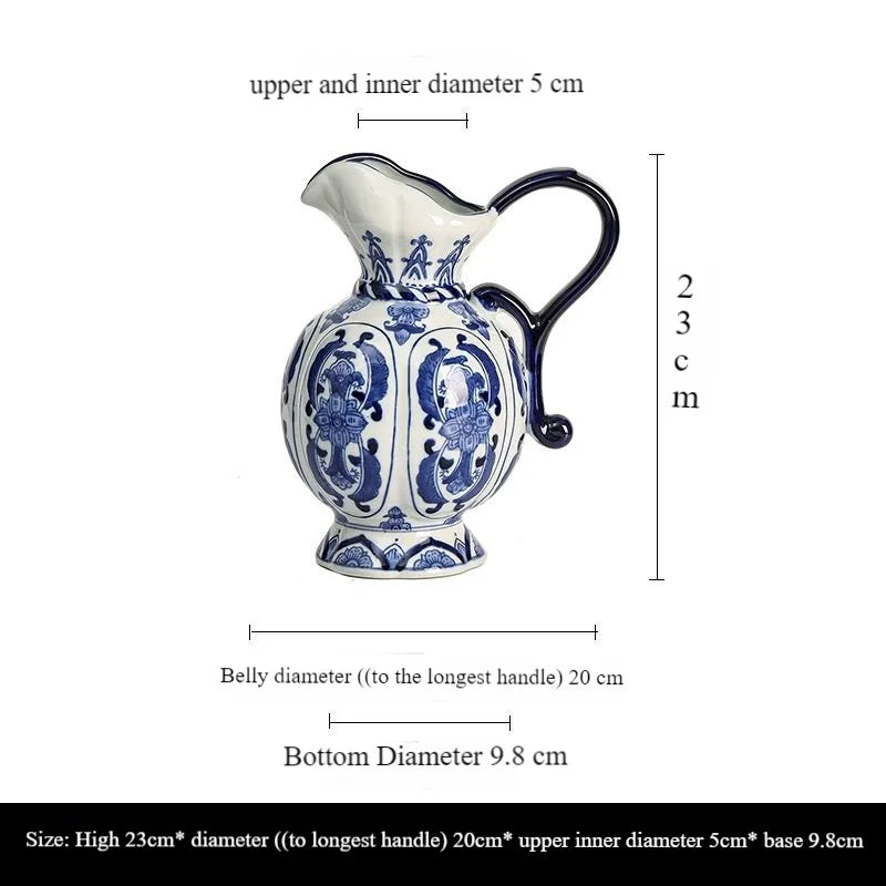 Traditional Chinese-style ceramic vase for home decoration.