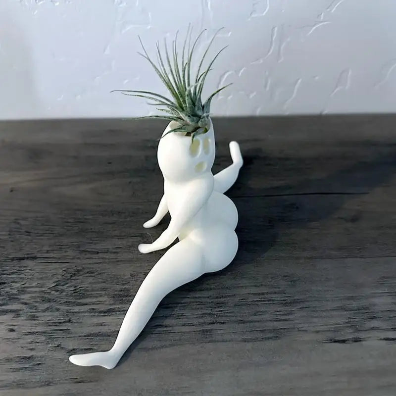 Big booty ghost resin flowerpot for modern home décor.