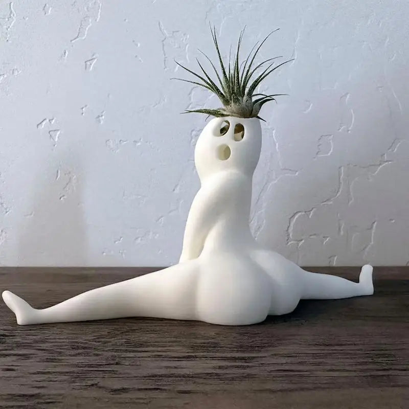 Funny air plant holder for window sill and desk décor.