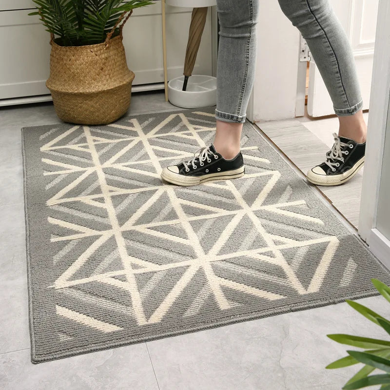 Absorbent modern rug for home decor.
