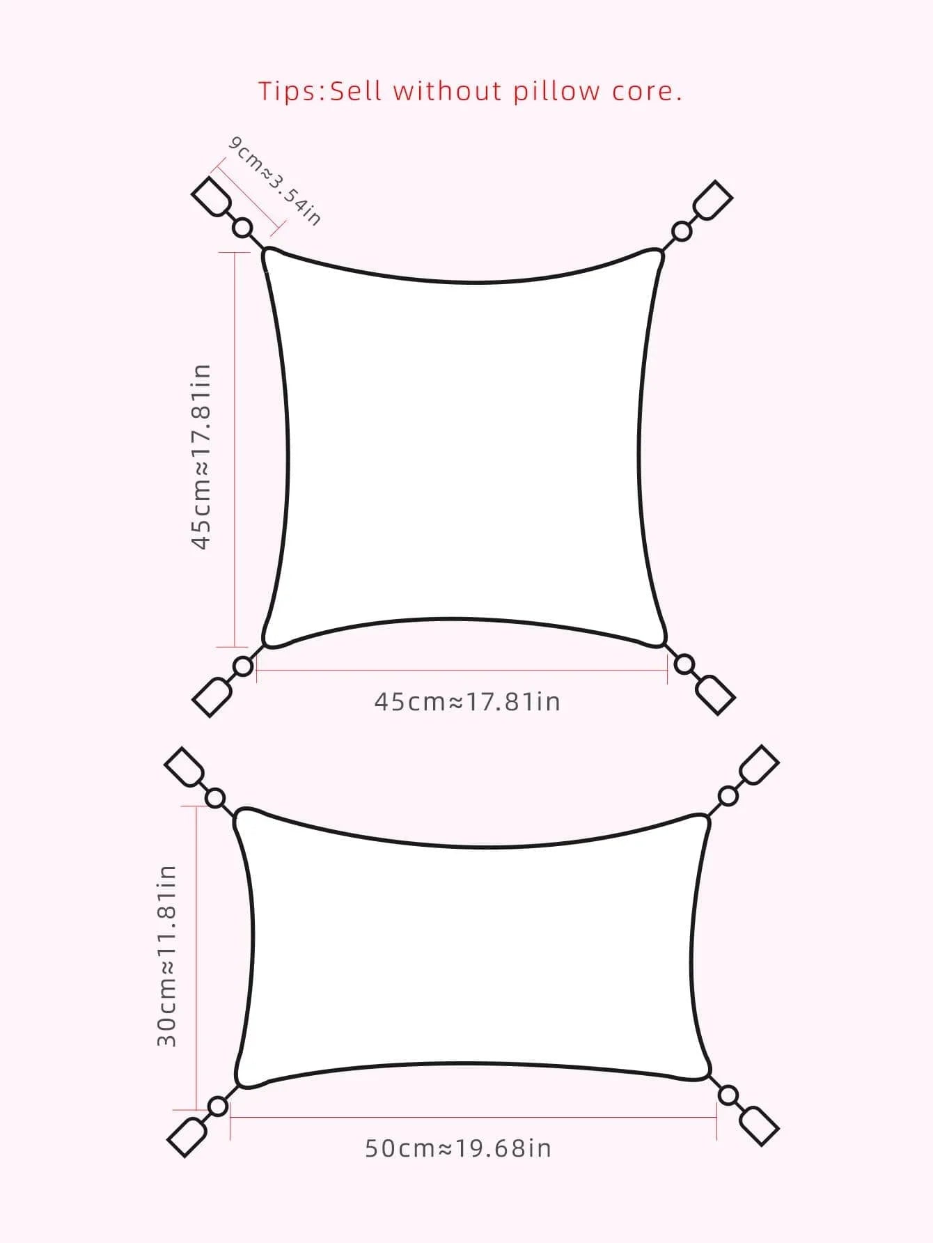 Decorative boho cushion cover for bedroom or living room.