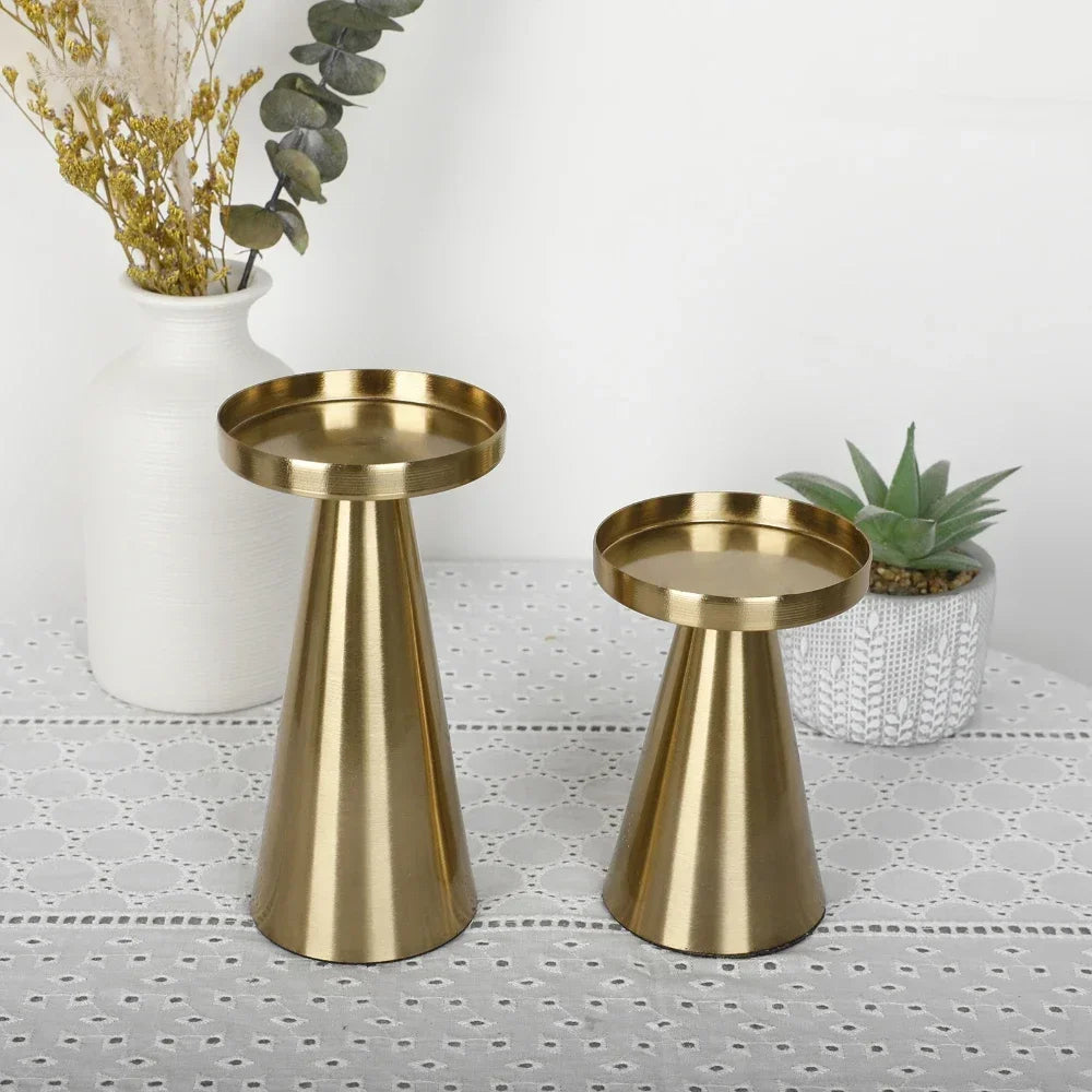Elegant 3-in-1 taper candle holder set.