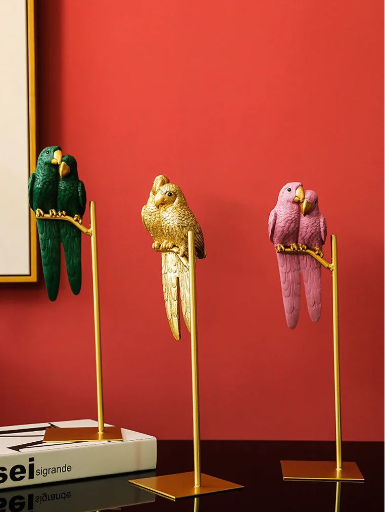 Luxury love bird figurine for modern home décor.