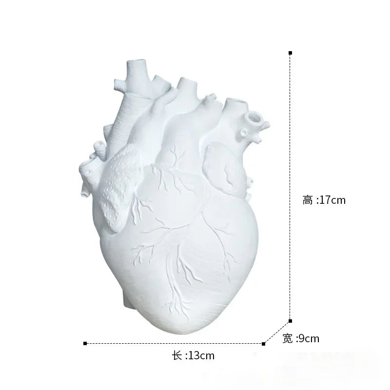 Unique modern heart art vase for luxury décor.
