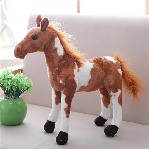 Cotton horse stuffed toy with nanoparticle filling.