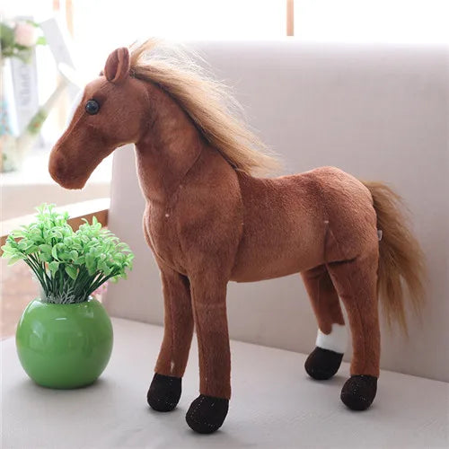 Cute simulation horse plush for toddlers.