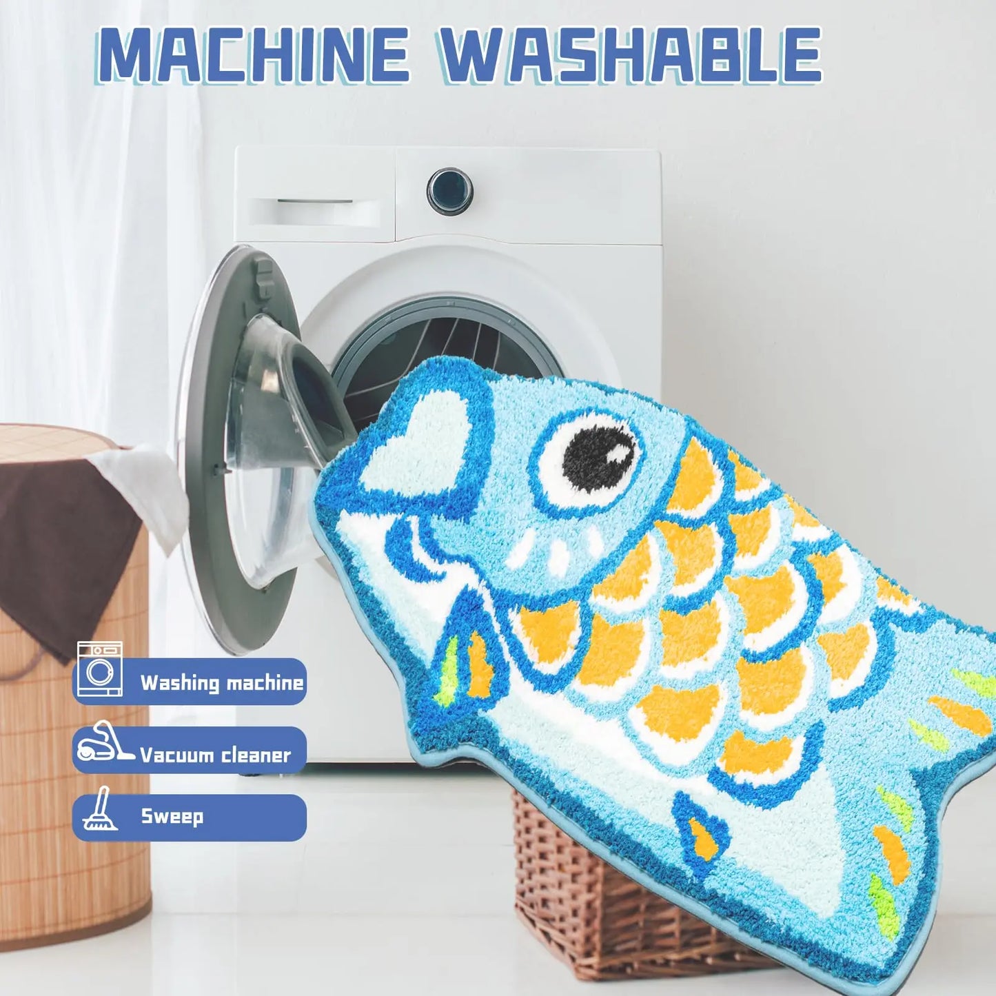 Cartoon koi rug for children’s bedroom