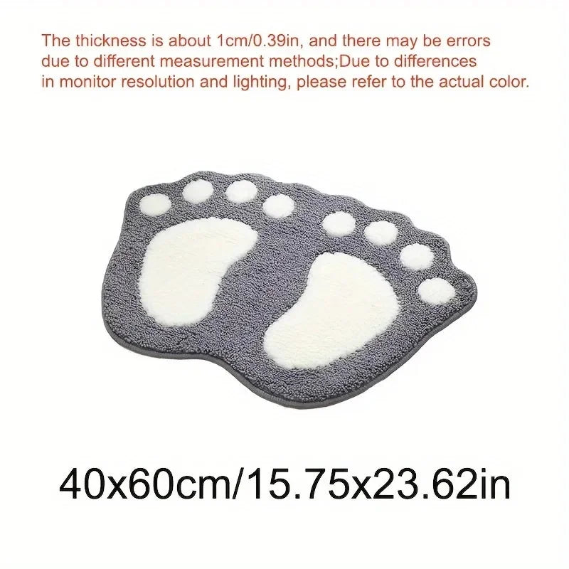 Gray soft bathroom mat with modern style design.