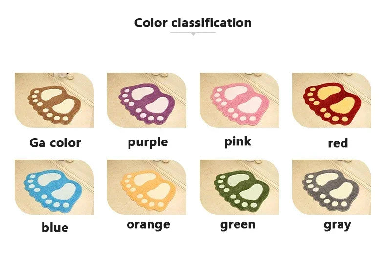 Multiple products absorbent bath rug with slip-resistant bottom.