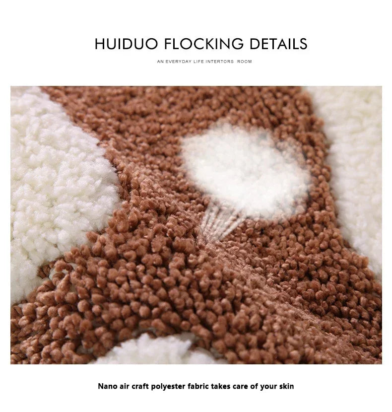 Modern bath mat with high-quality microfiber.