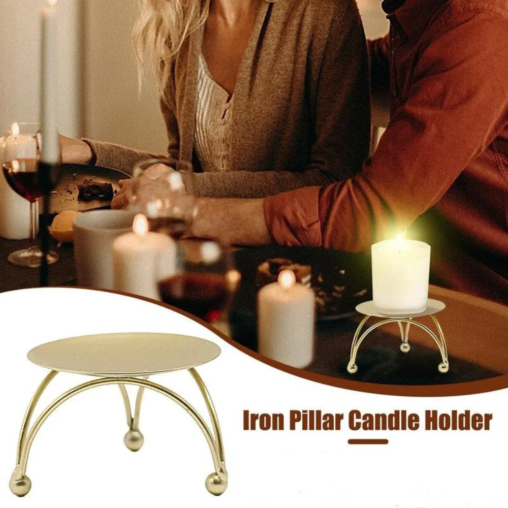 Luxury iron candle stand for modern living room décor.