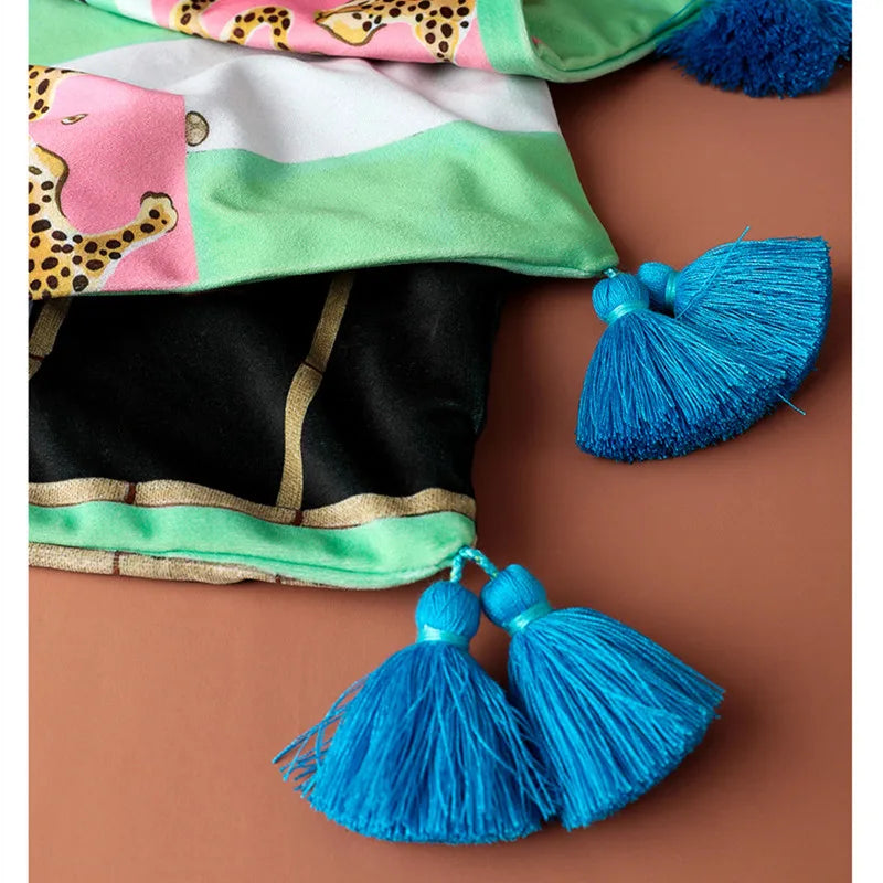 Retro European velvet cushion with intricate design.