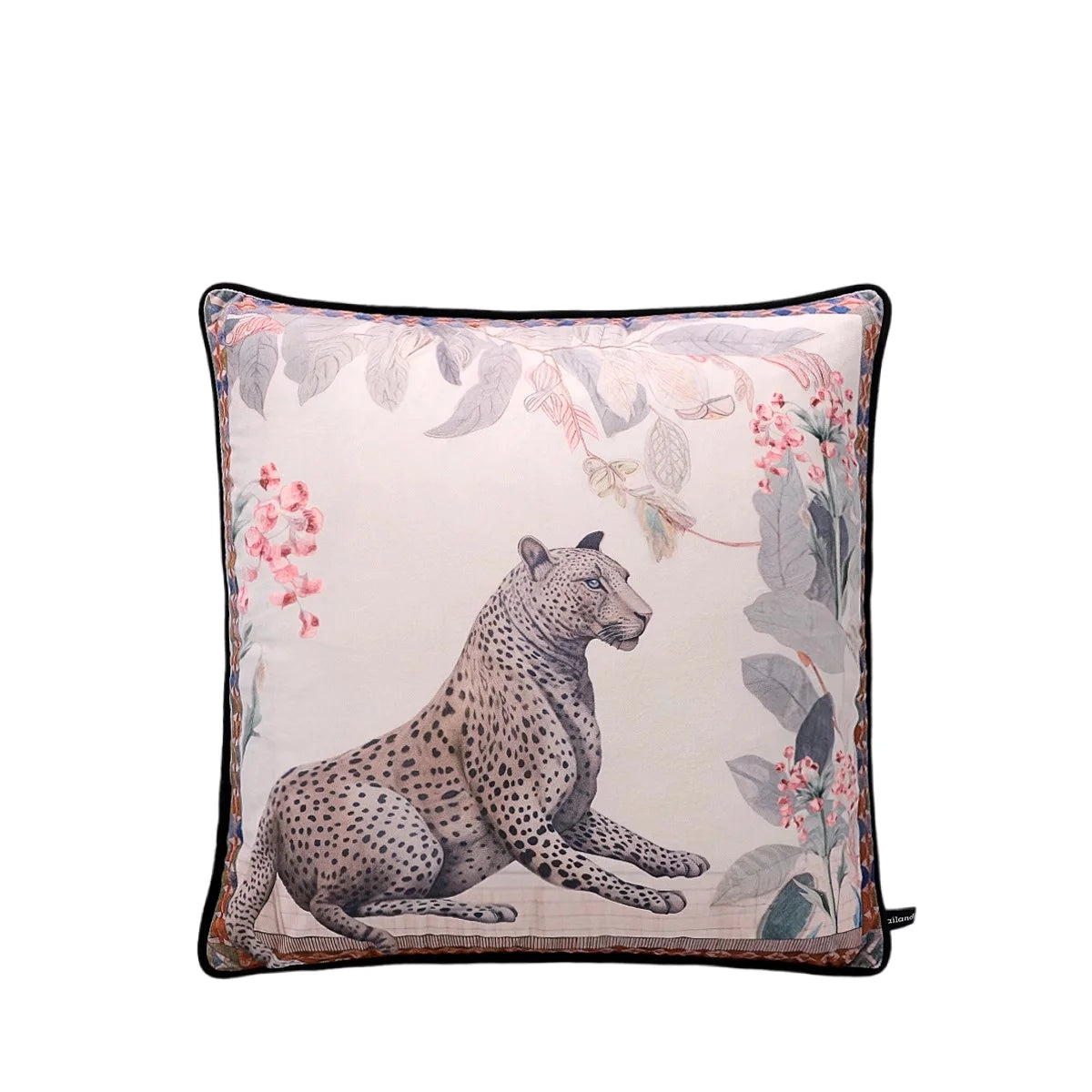 Modern animal print pillow in premium velvet fabric.