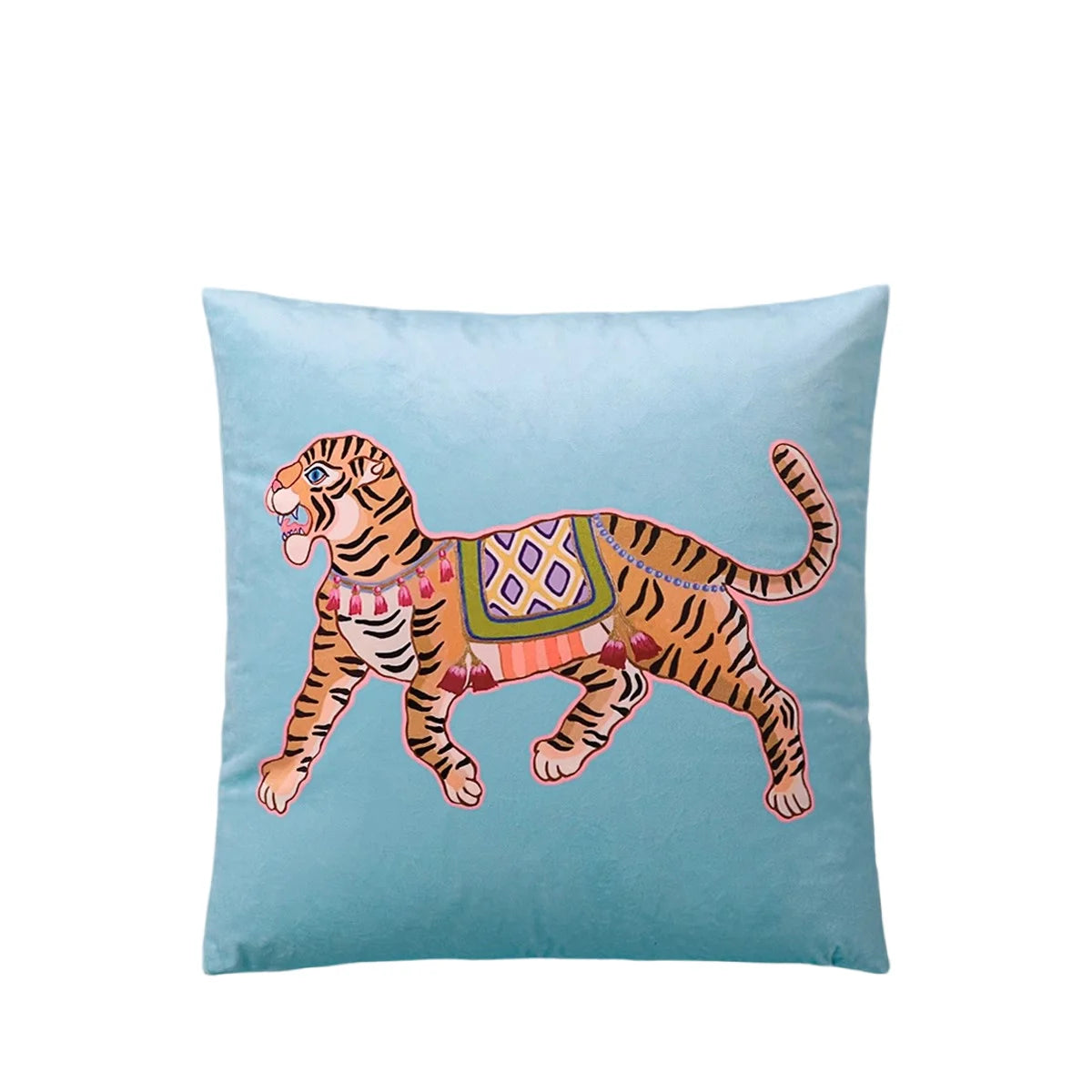 Handcrafted velvet throw pillow for modern eclectic homes.