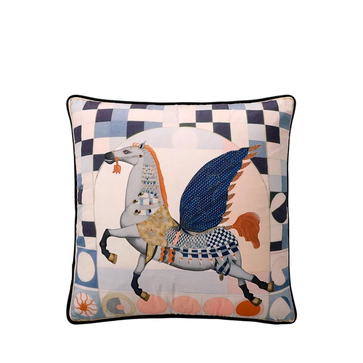 Designer jungle animal velvet pillow for stylish interiors.