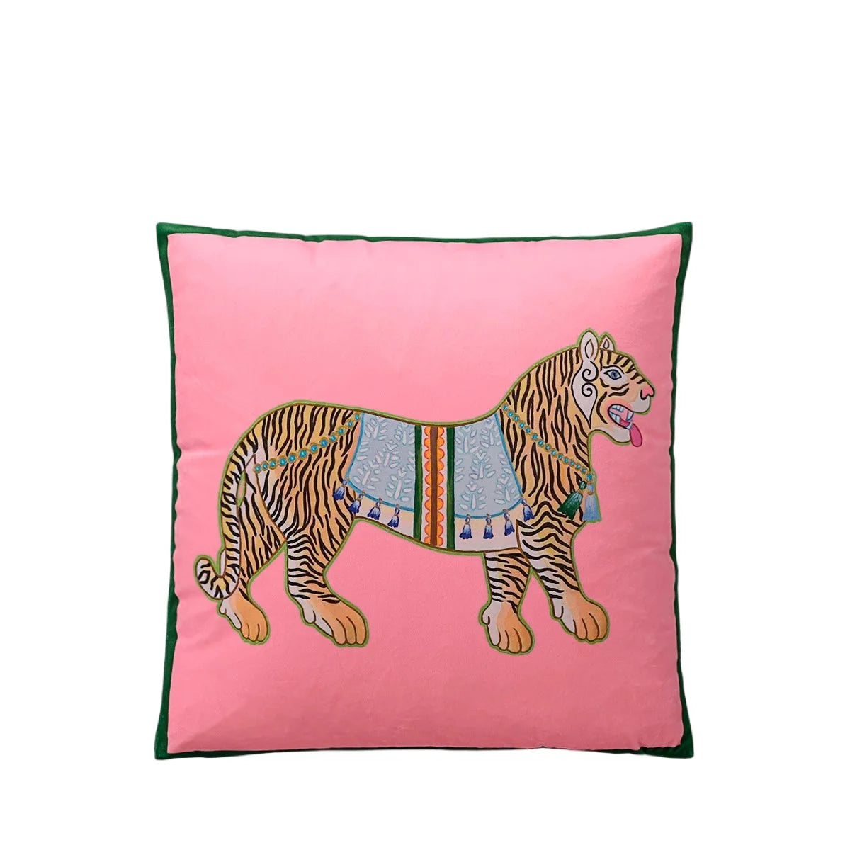 Classic velvet decorative pillow inspired by botanical luxury.