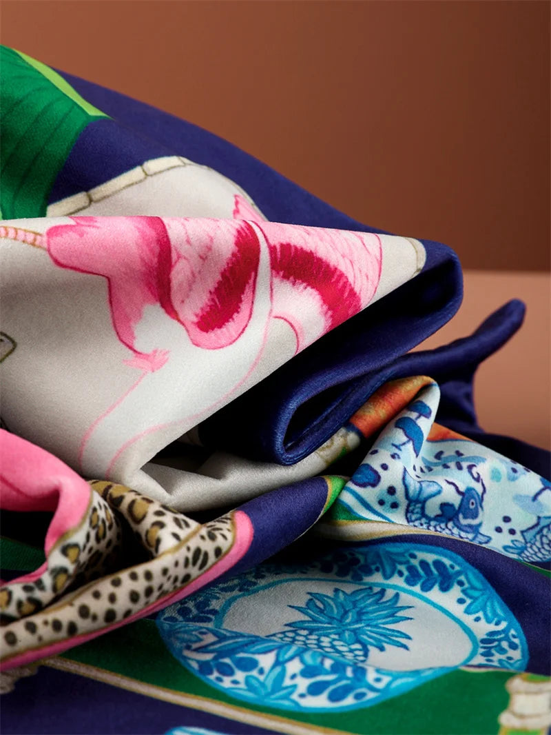 Artistic animal print velvet pillow for classic living rooms.