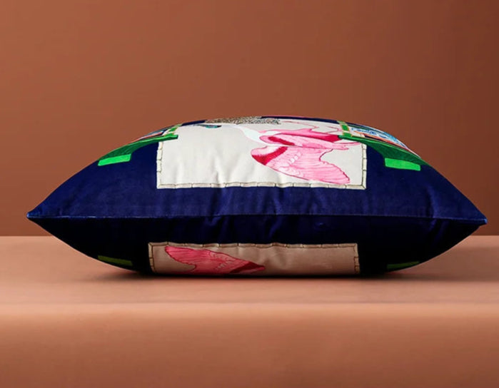 Sophisticated preppy home decor pillow with tiger design.