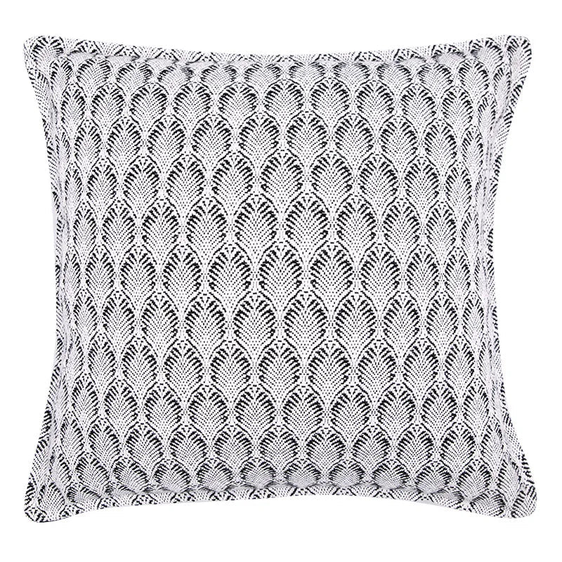 Decorative throw pillowcase with animal print embroidery.