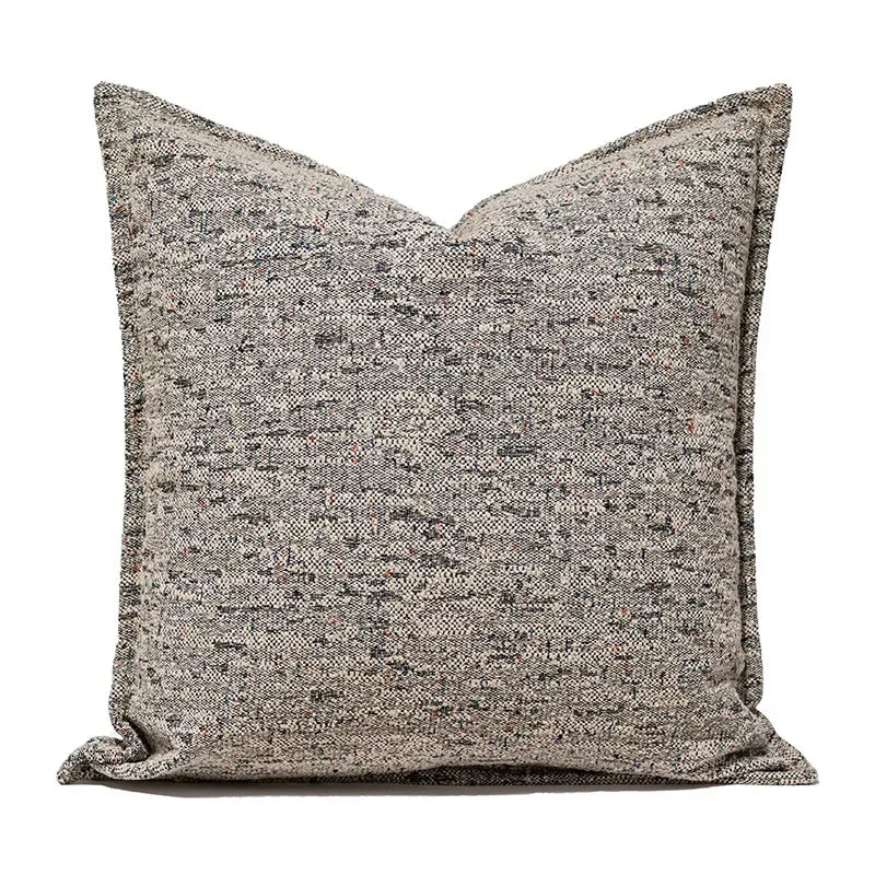 Modern abstract embroidered pillow cover for model rooms.