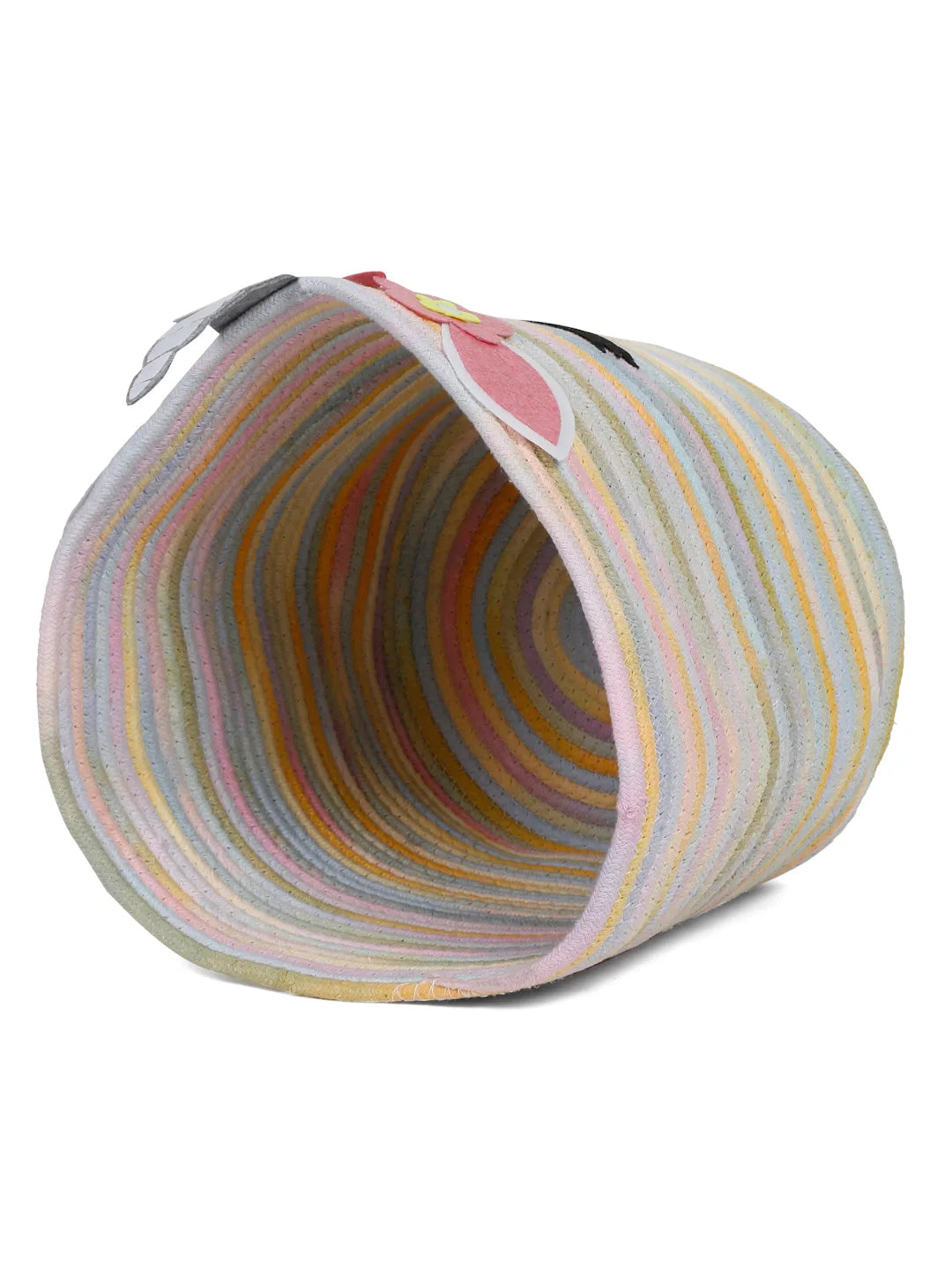 Playful unicorn laundry basket for nursery storage