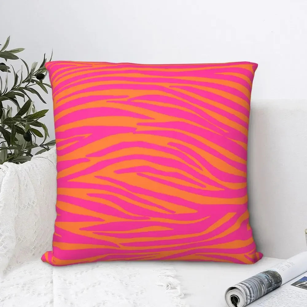 Modern zebra stripe pillow cover for bedroom or living room.