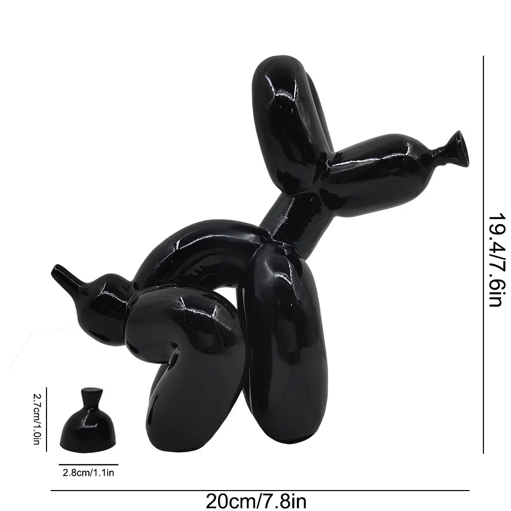 Unique resin pooping dog sculpture centerpiece for coffee tables.