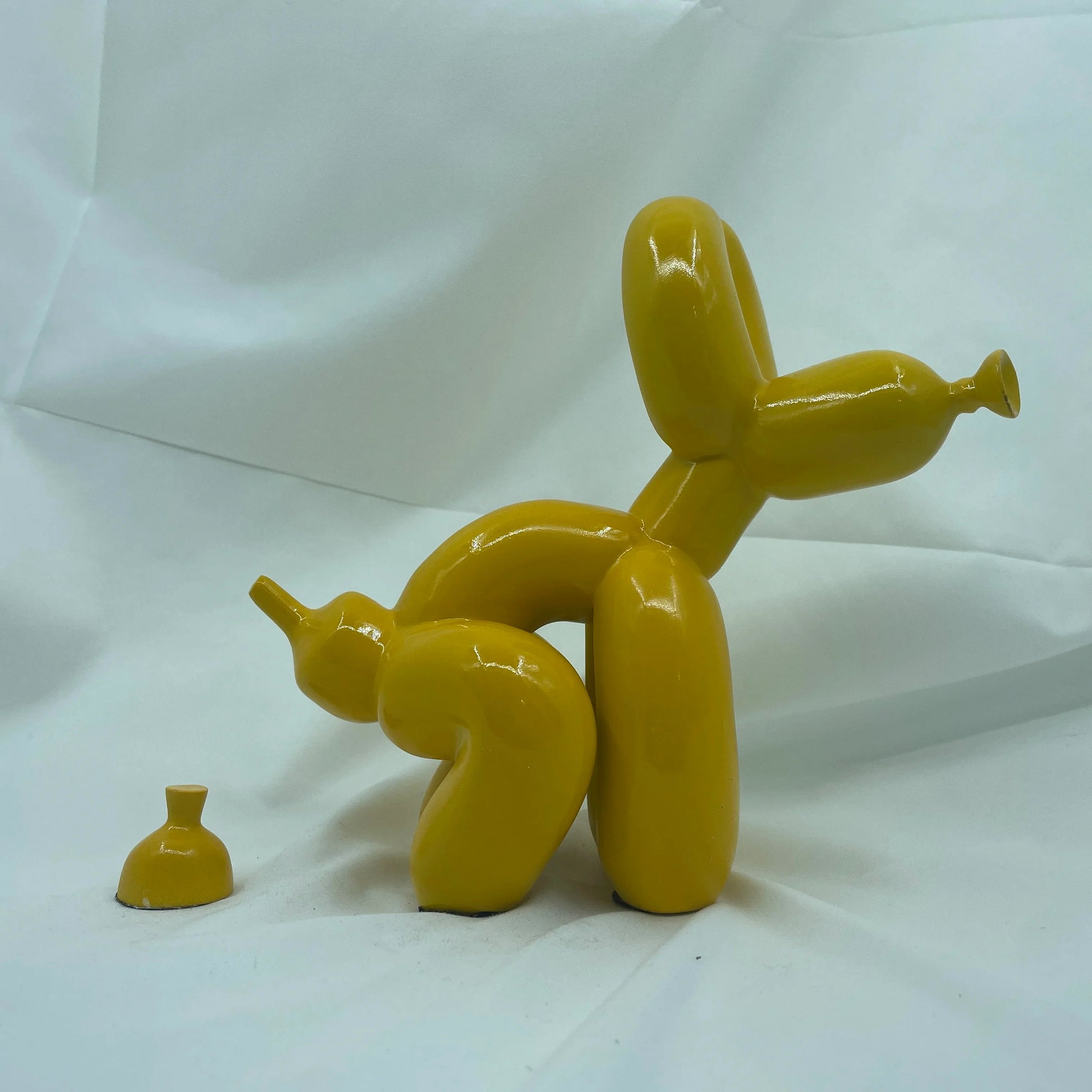 Modern funny dog statue figurine gift for novelty collectors.