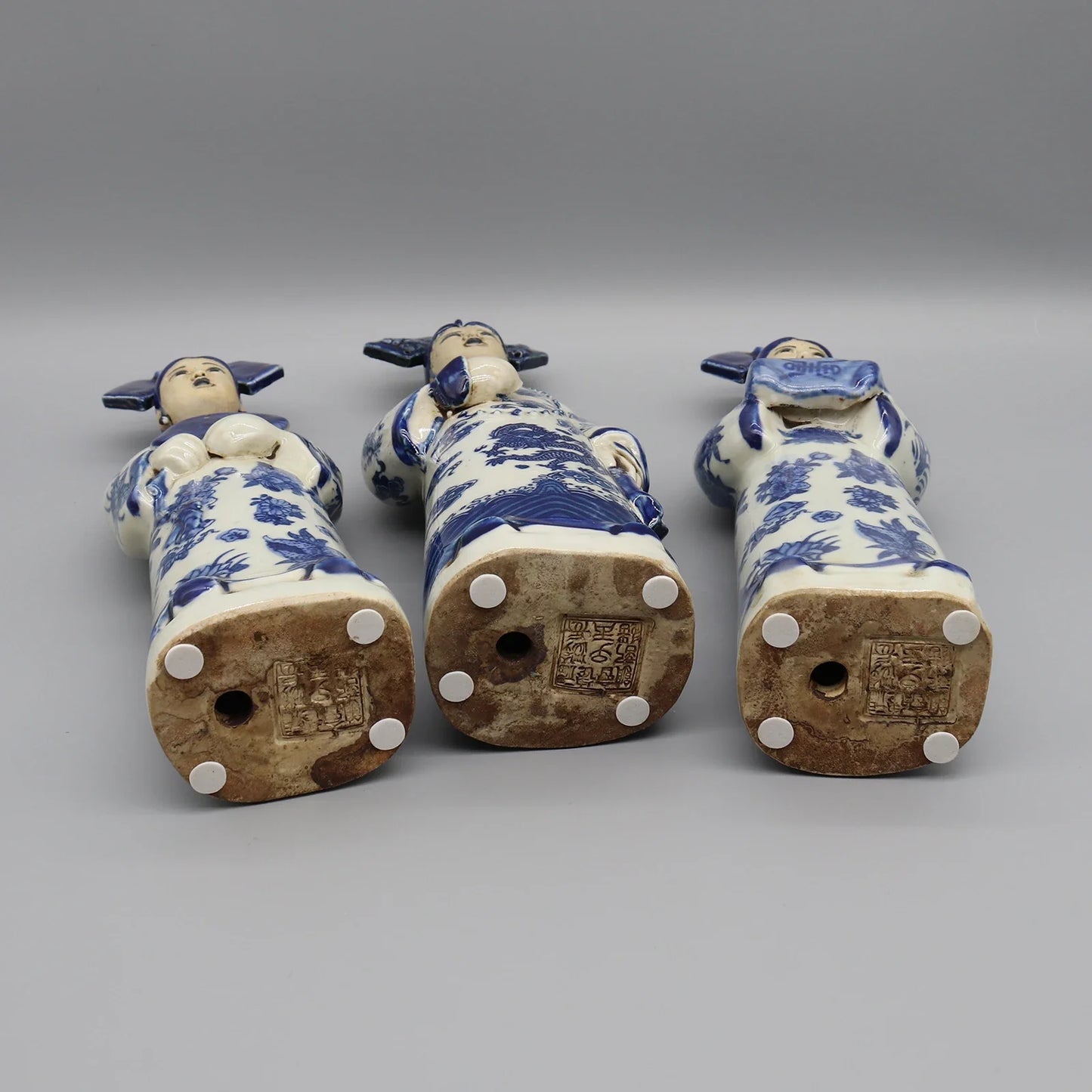 Elegant Qing Dynasty empress ceramic sculpture.