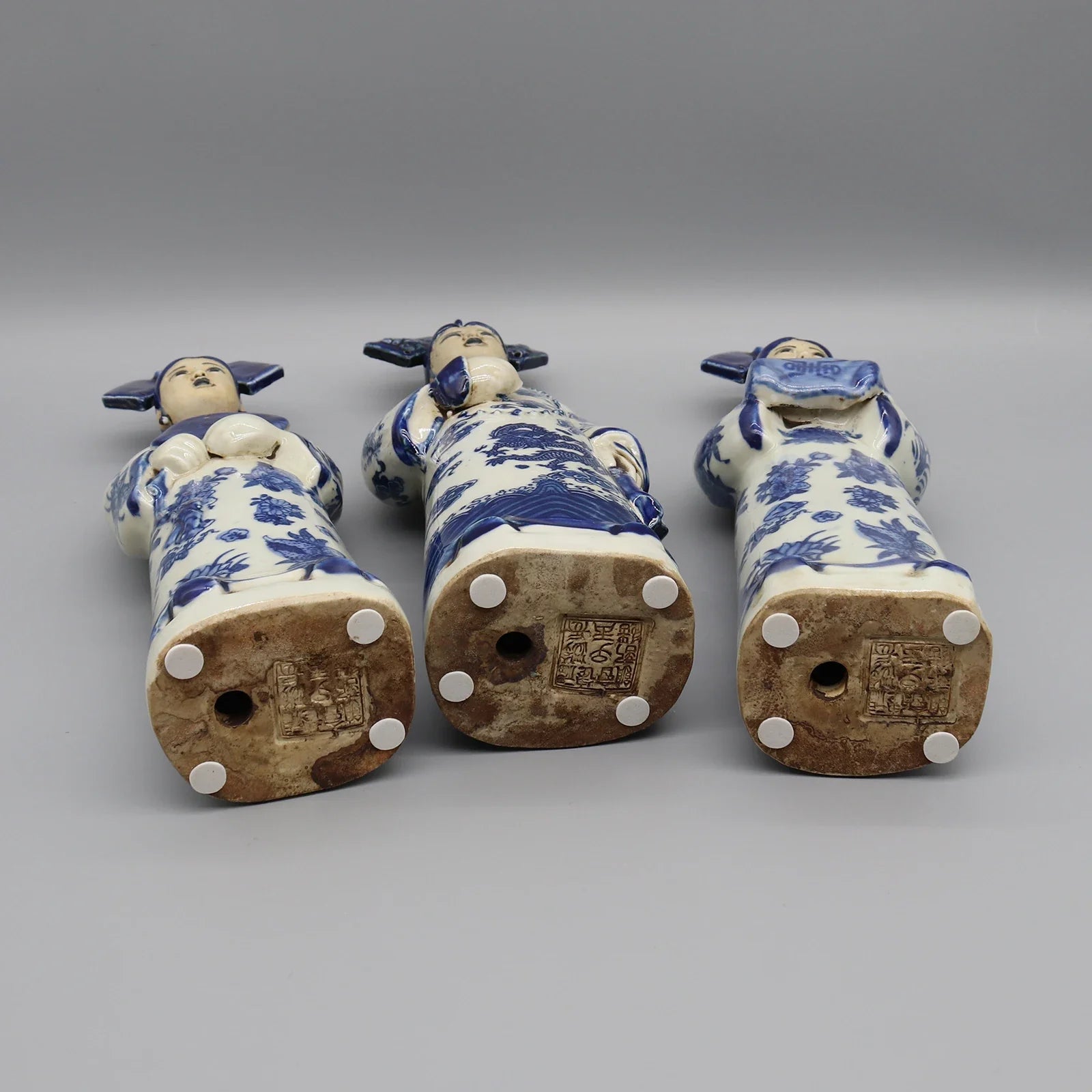 Elegant Qing Dynasty empress ceramic sculpture.