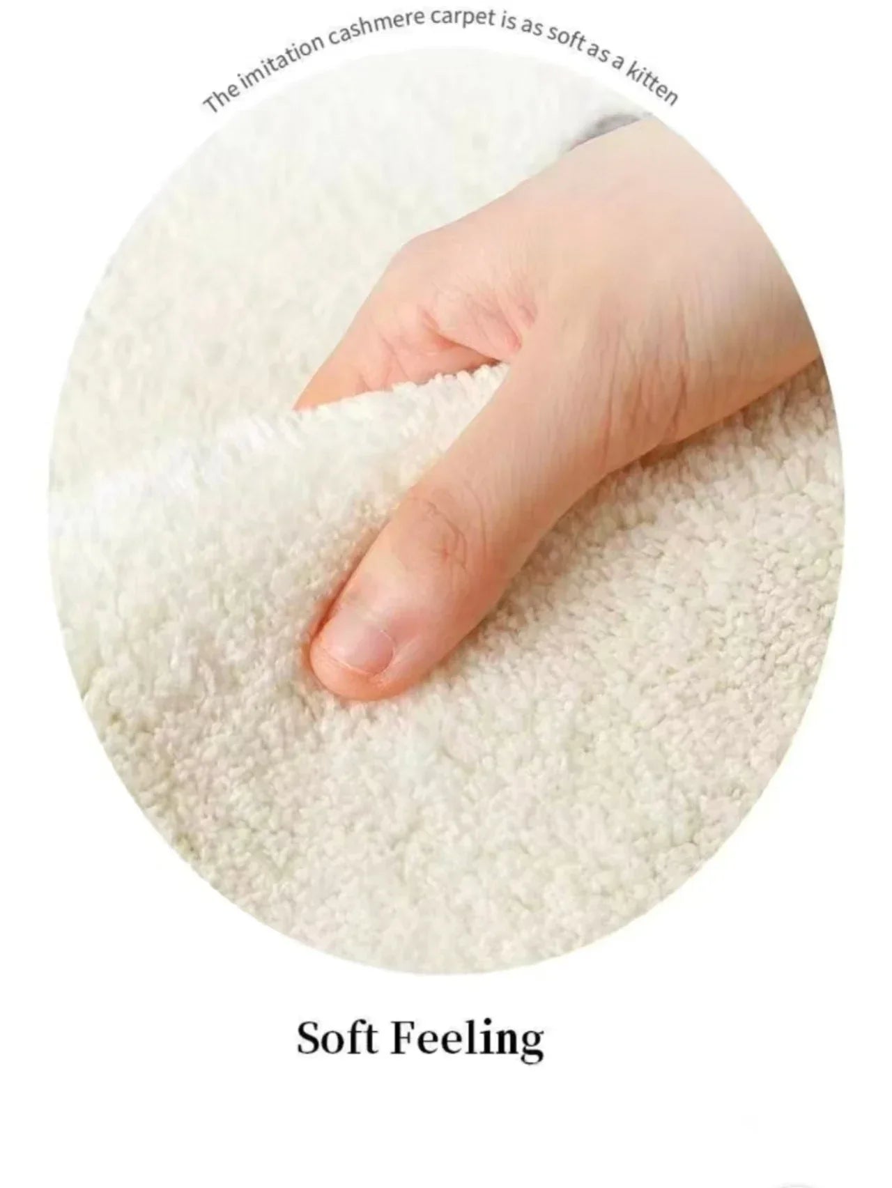 Folded red cloud rugs in different available sizes.