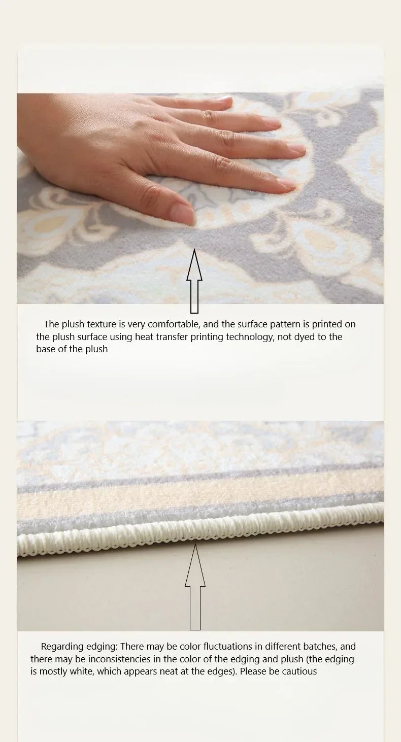 Washable red cloud bathroom rug with non-slip base.