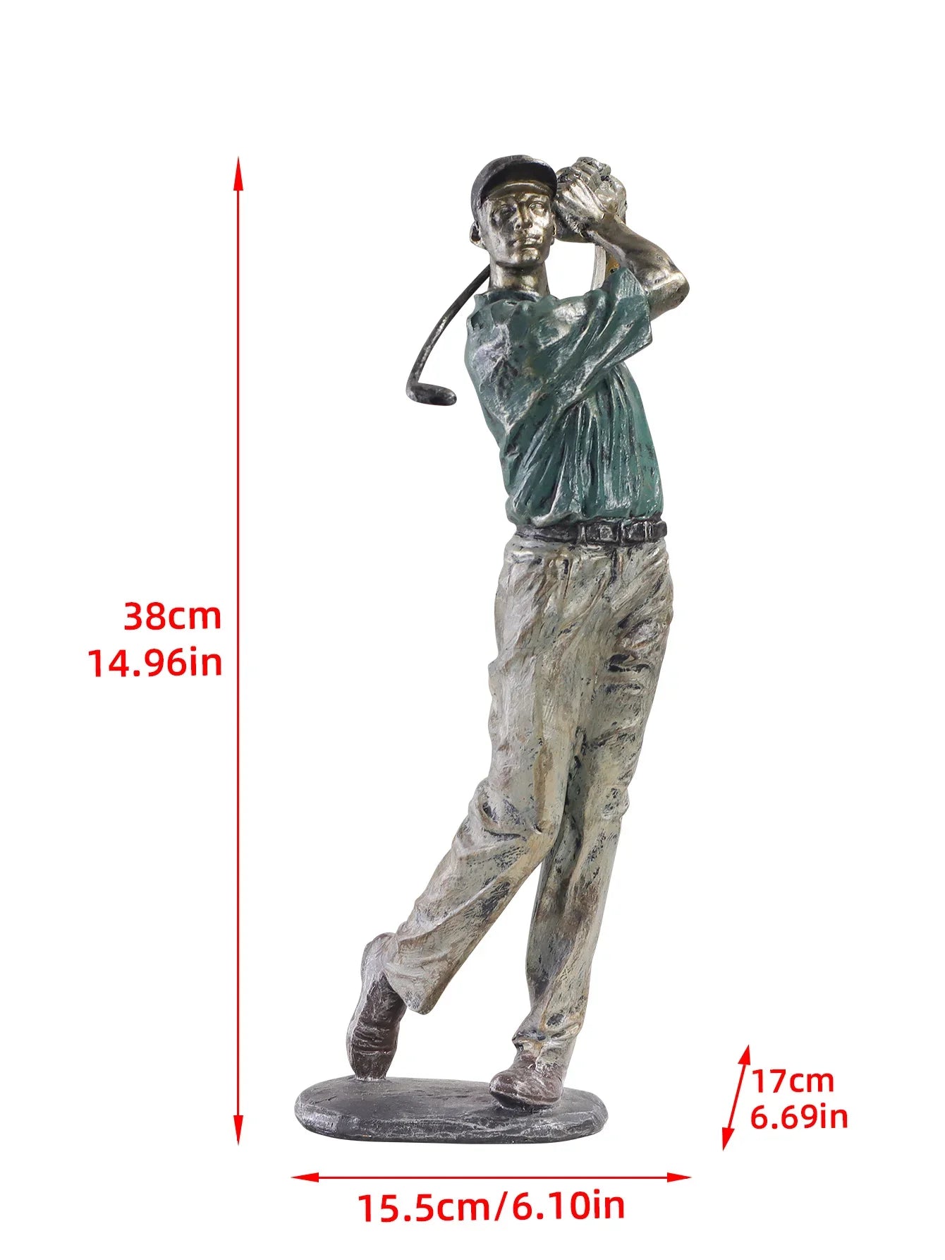 Elegant golf swing sculpture for modern interiors.