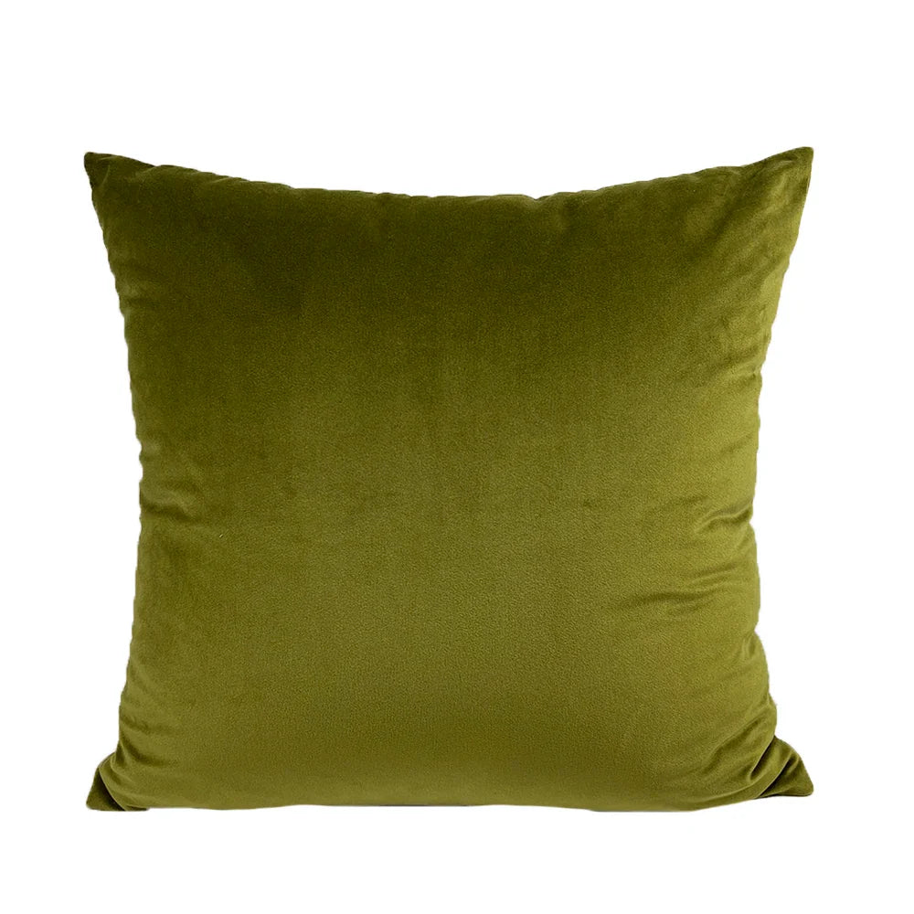 Modern bohemian pillow set with zebra, palm, and olive velvet designs.