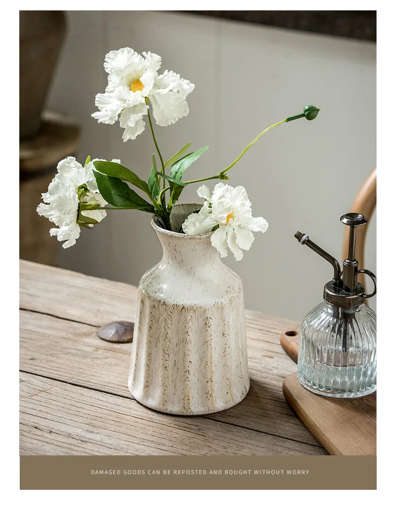 Unique vintage ceramic jug vase with artisan finish.