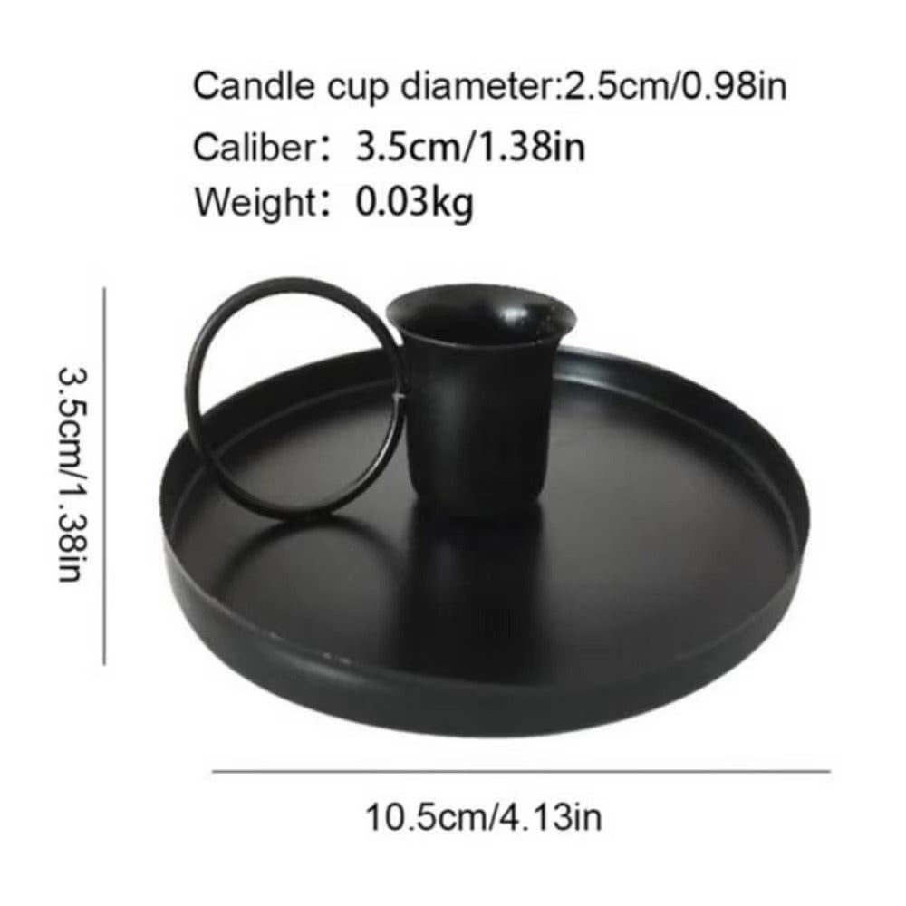 Modern black molecular candle stand for luxury home styling.