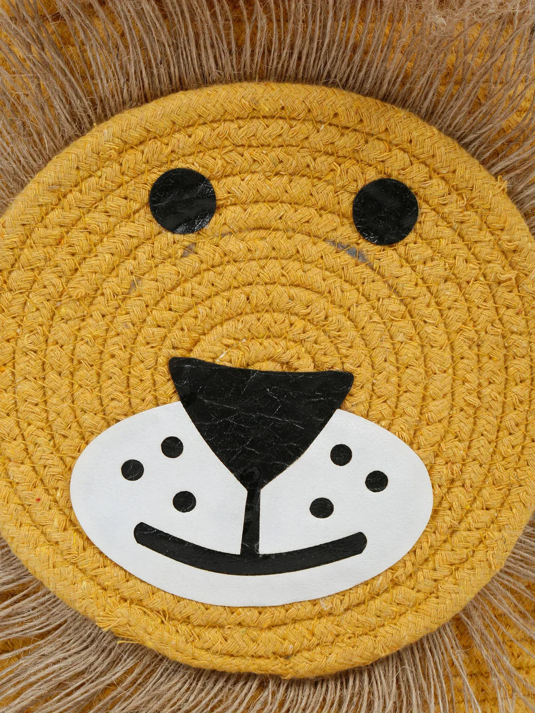 Decorative yellow lion laundry hamper for nursery